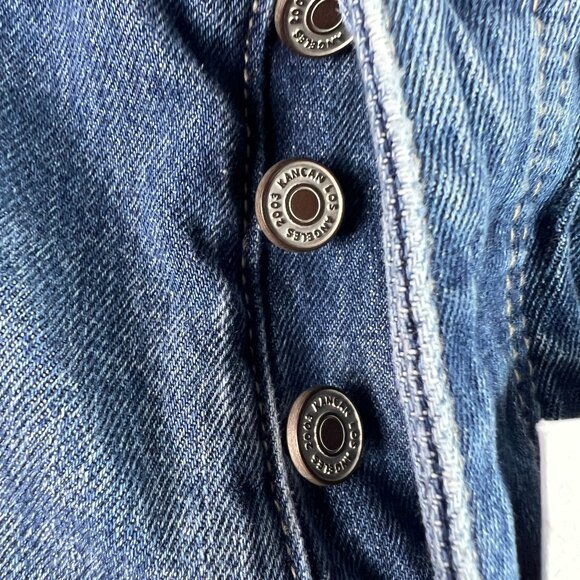 KanCan Jeans Womens 27 90s High Rise Wide Leg Flare Blue Distressed Cotton Denim - Picture 5 of 16